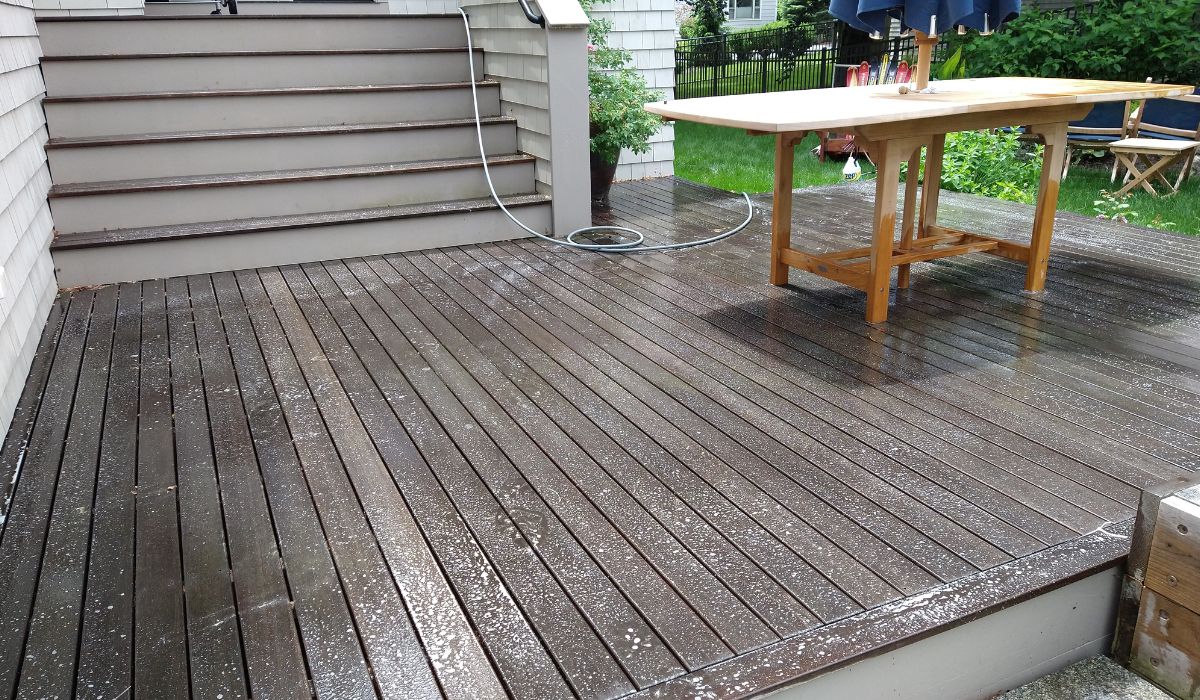 Power Washing Deck Wood In Beverly MA